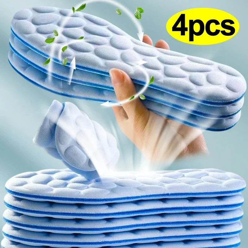 Sports Equipment For Running - 2/4pcs Soft Massage Memory Foam Insoles
