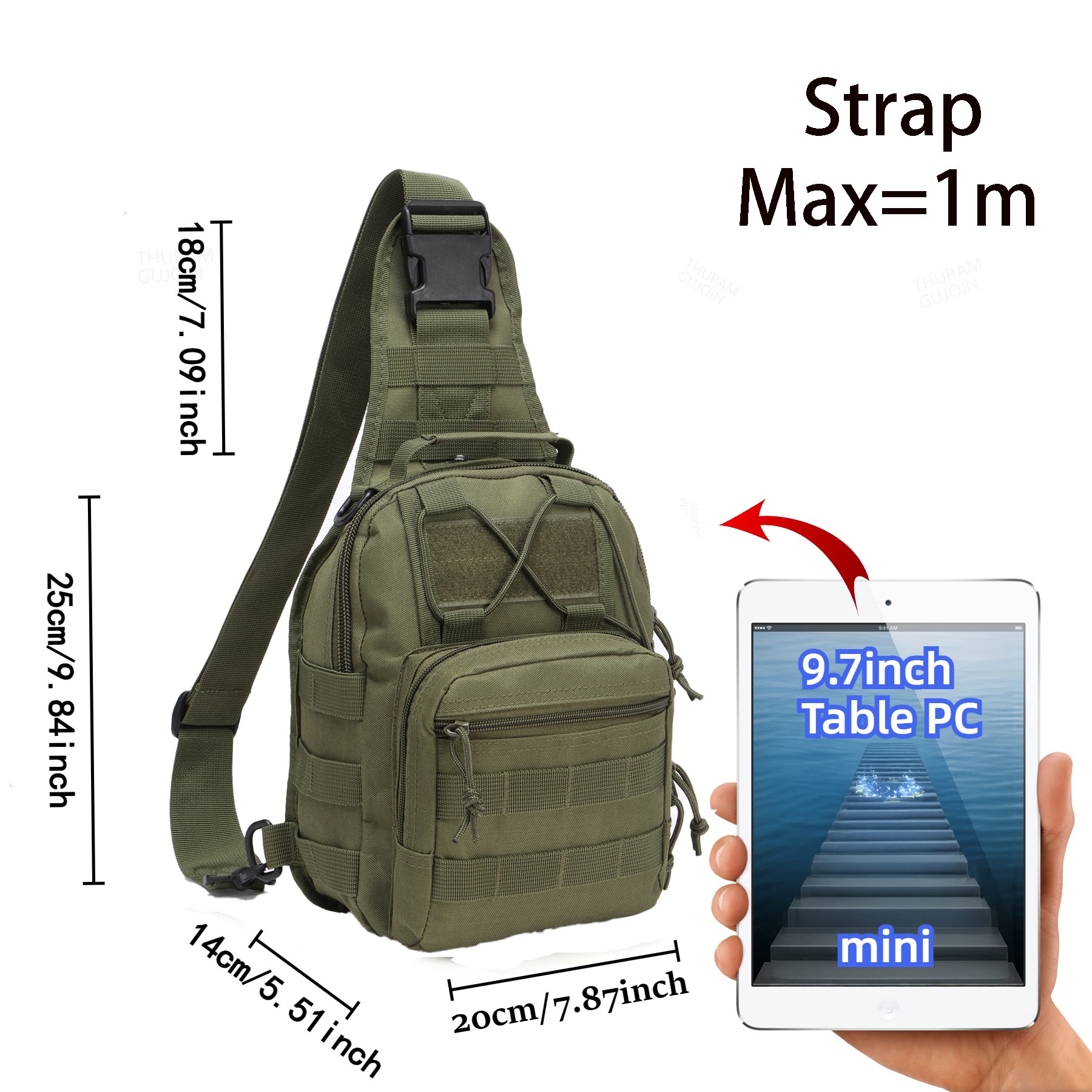 THURAM Outdoor Tactical Bag Ba - Sports Equipment Box 评论和价格