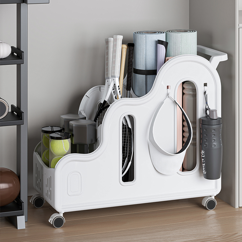 Storage rack Movable yoga mat  - Sports Equipment Trolley 评论和价格