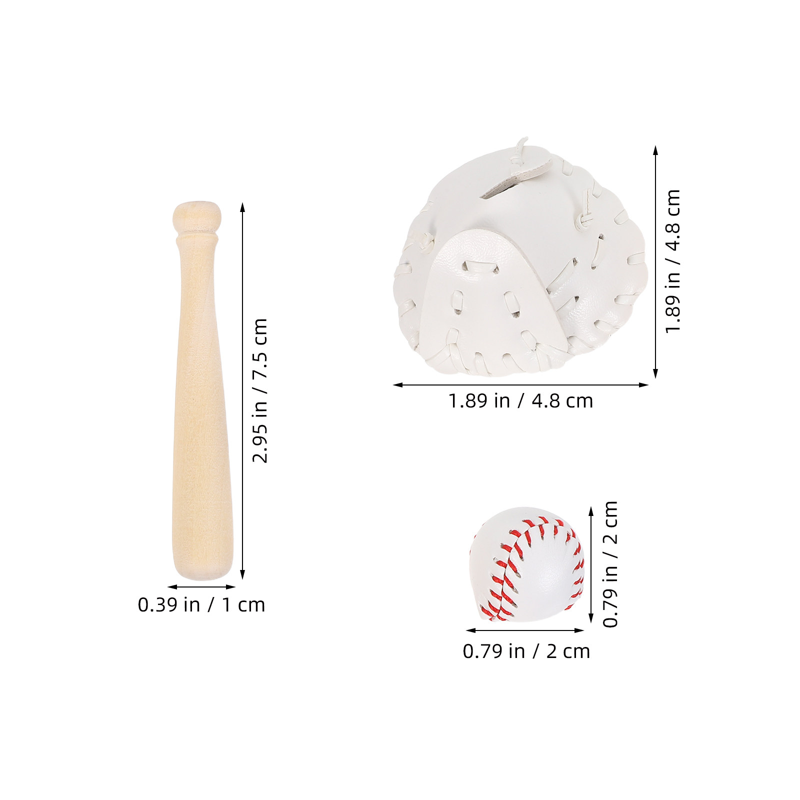 2Sets Miniature Baseball Bat G - Sports Equipment Bat 评论和价格