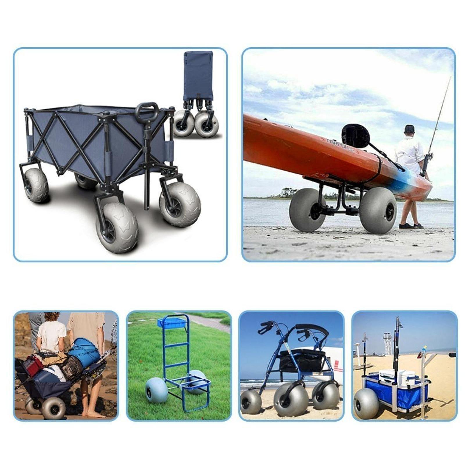 Beach Cart Sand Wheels 16 Inch - Sports Equipment Trolley 评论和价格